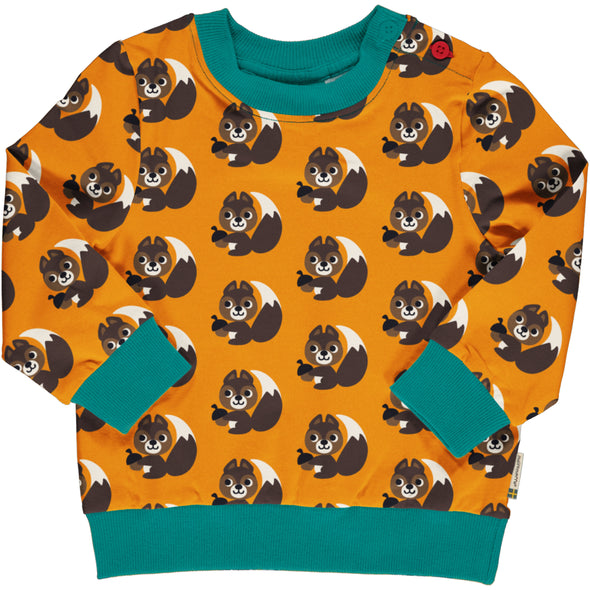 Maxomorra Squirrel Button Sweatshirt