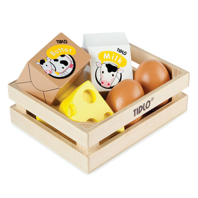 Tidlo Wooden Eggs And Dairy Set