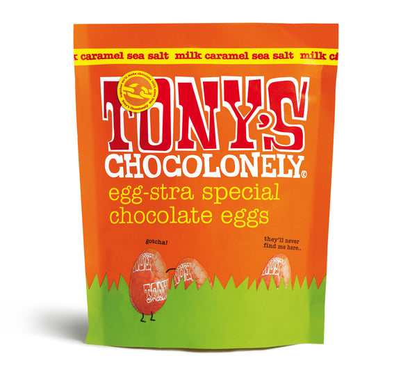Tony's Chocolonely Easter Eggs Sea Salt Caramel Pouch 178g