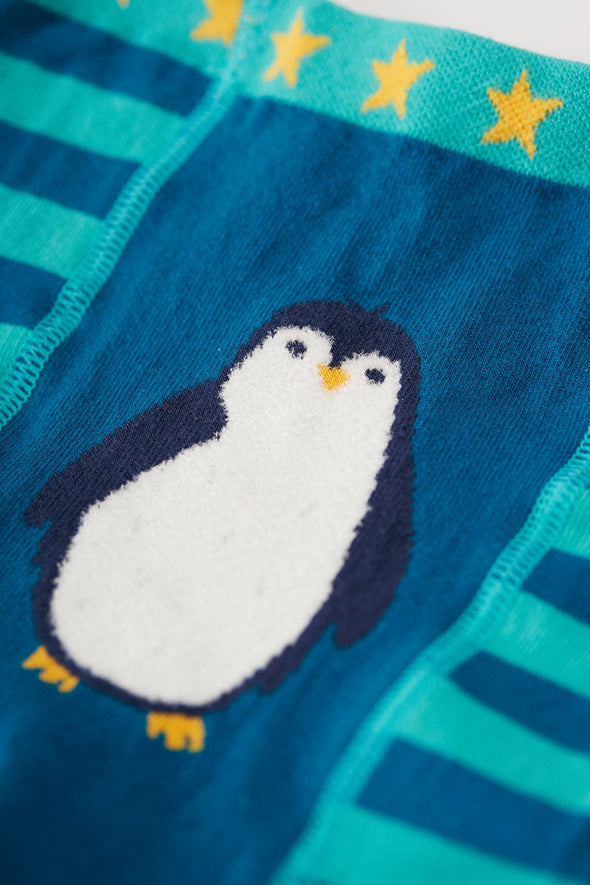 Frugi Loch Blue Penguin Sennen Sock and Leggings Set