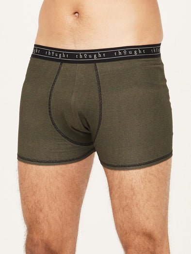 Thought Michael Organic Cotton Boxers - Olive Green