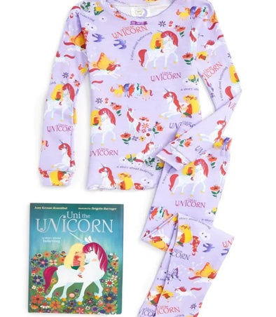 Hatley Books To Bed Uni the Unicorn Pyjamas and Book Set