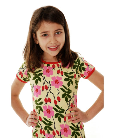 DUNS Rosehip Yellow Short Sleeved Top - Adult Sizes