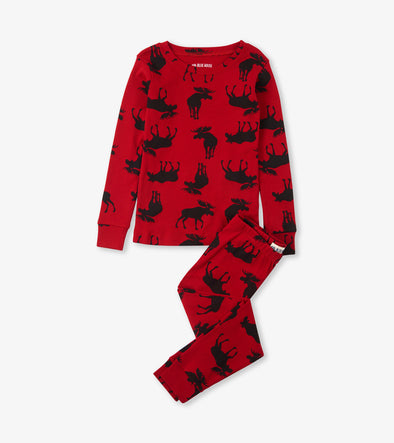 Little Blue House Moose on Red Pyjamas