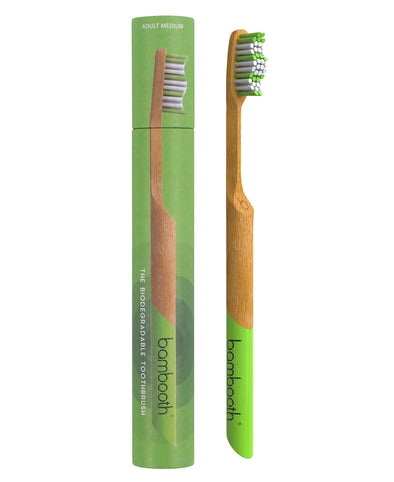Bambooth Forest Green Adult Medium Toothbrush