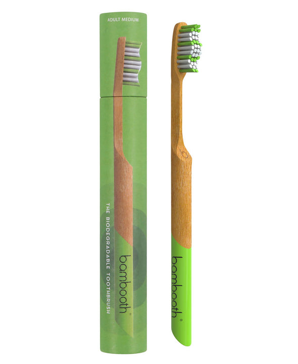 Bambooth Forest Green Adult Medium Toothbrush
