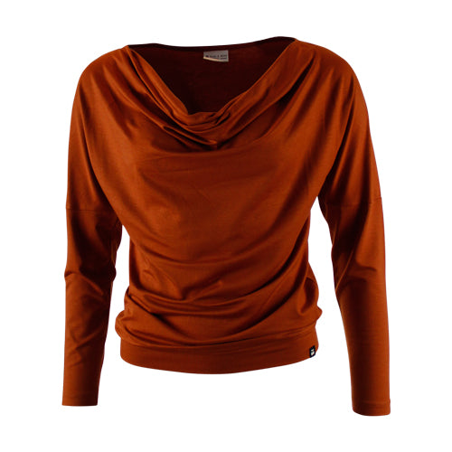 Chills and Fever Mimi Brown Long Sleeved Top
