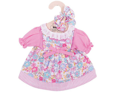 Bigjigs Pink Floral Dress for Small Doll