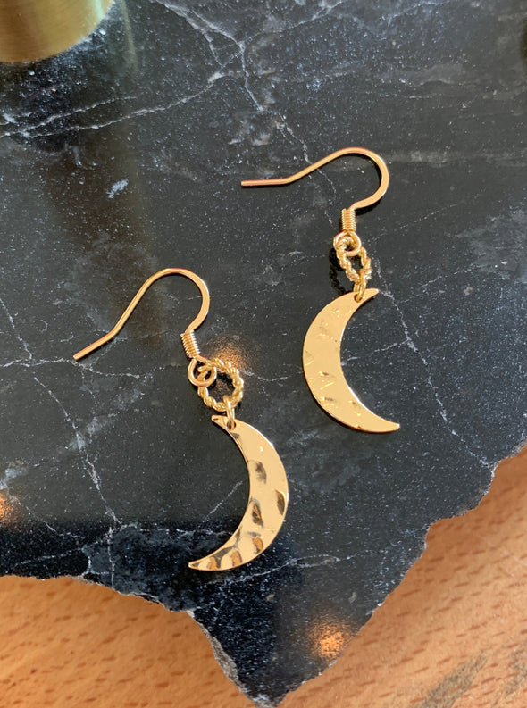 Sandia Dublin Gold Moon Earrings