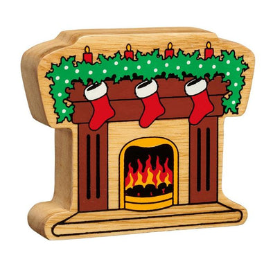 Lanka Kade Natural Fireplace with Stockings