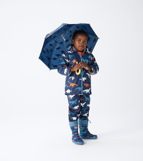 Hatley Dino Silhouettes Sherpa Lined Colour Changing Raincoat