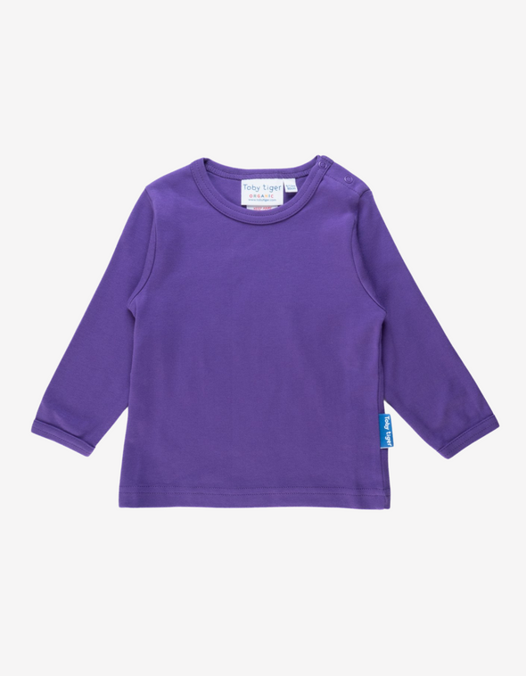 Toby Tiger Purple Basic Long Sleeved Top