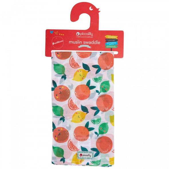 Piccalilly Citrus Muslin Swaddle