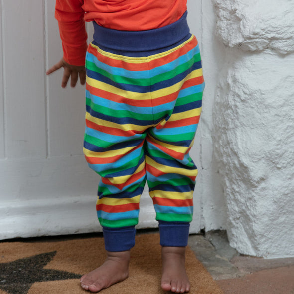 Piccalilly Rainbow Stripe Pull Up Trousers