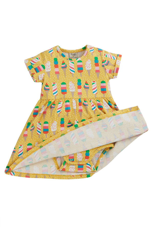 Frugi Rainbow Sprinkles Dara Baby Body Dress