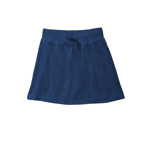 Maxomorra Navy Velour Skirt