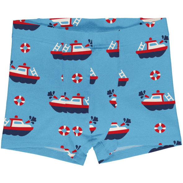 Maxomorra Fireboat Organic Cotton Boxer Shorts