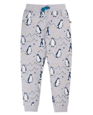 Frugi Grey Marl Penguins Printed Snug Joggers