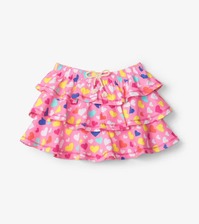 Hatley Bubble Hearts Sachet Pink Tiered Skirt