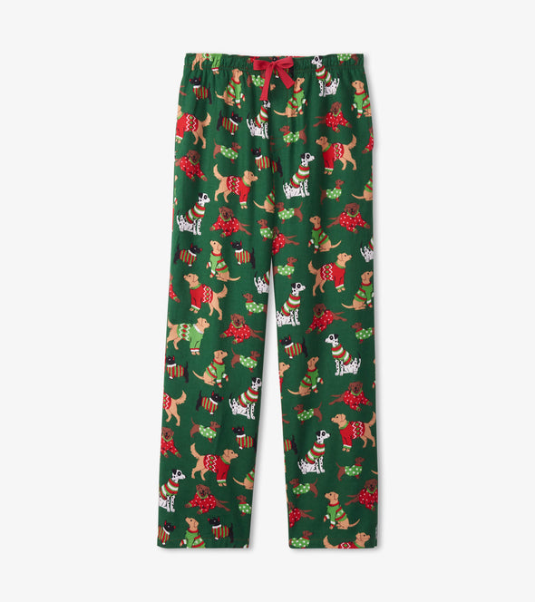 Little Blue House Woofing Christmas Men's Flannel Pyjama Pants