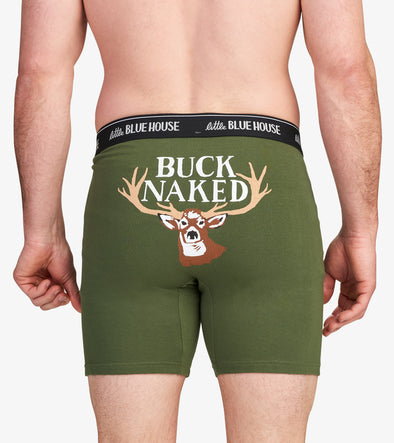 Little Blue House Buck Naked Boxers