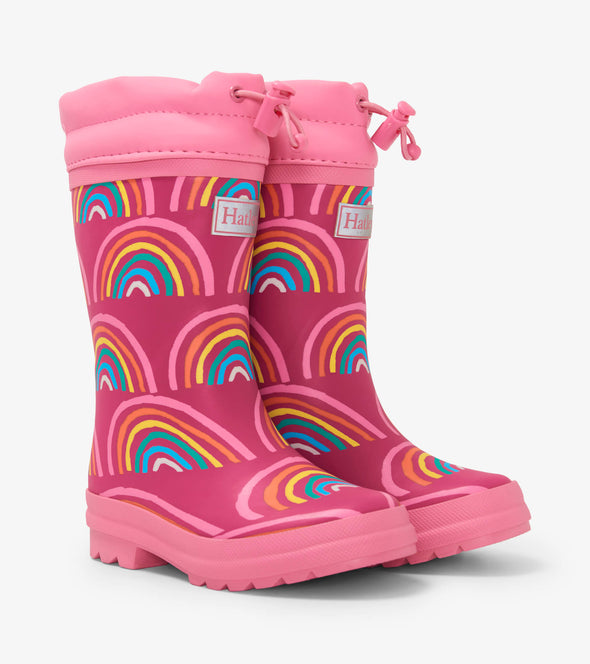 Hatley Rainy Rainbows Sherpa Lined Wellies