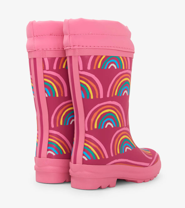 Hatley Rainy Rainbows Sherpa Lined Wellies