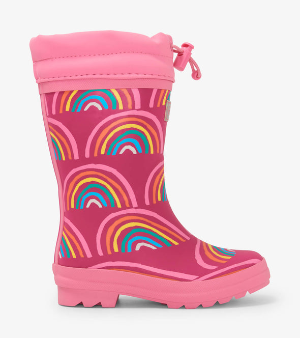 Hatley Rainy Rainbows Sherpa Lined Wellies