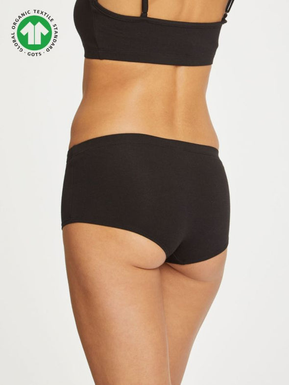 Thought Organic Cotton High Waisted Briefs - Black